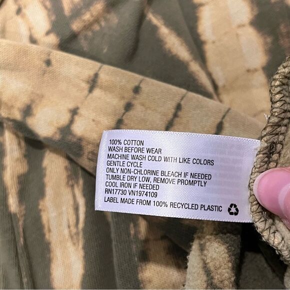 NWT Wild Fable 2 Piece Olive Green Tie Dye Oversize Sweatshirt & Jogger Pants S - Picture 7 of 10